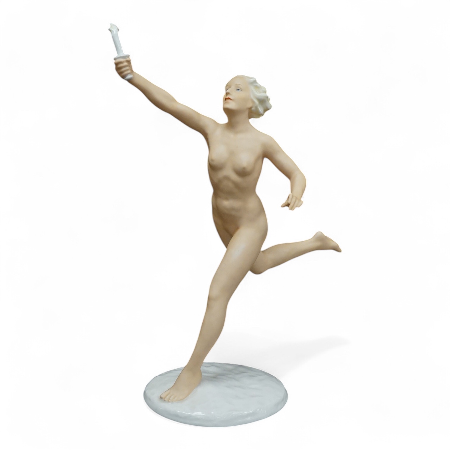 A German porcelain 'Olympics' figurine, 38cm high